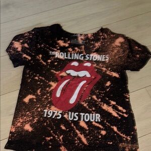 The Rolling Stones Women’s Graphic T-Shirt - Black and Red
